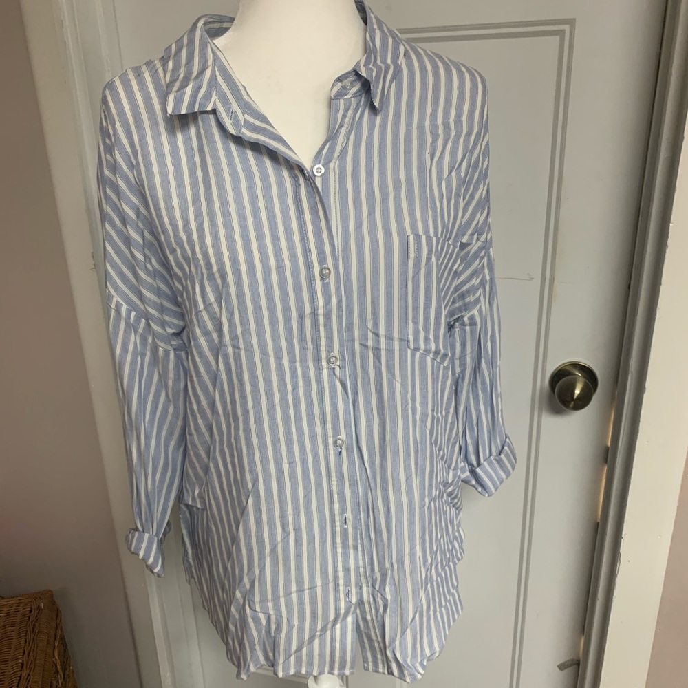 Blue Stripped Button Up